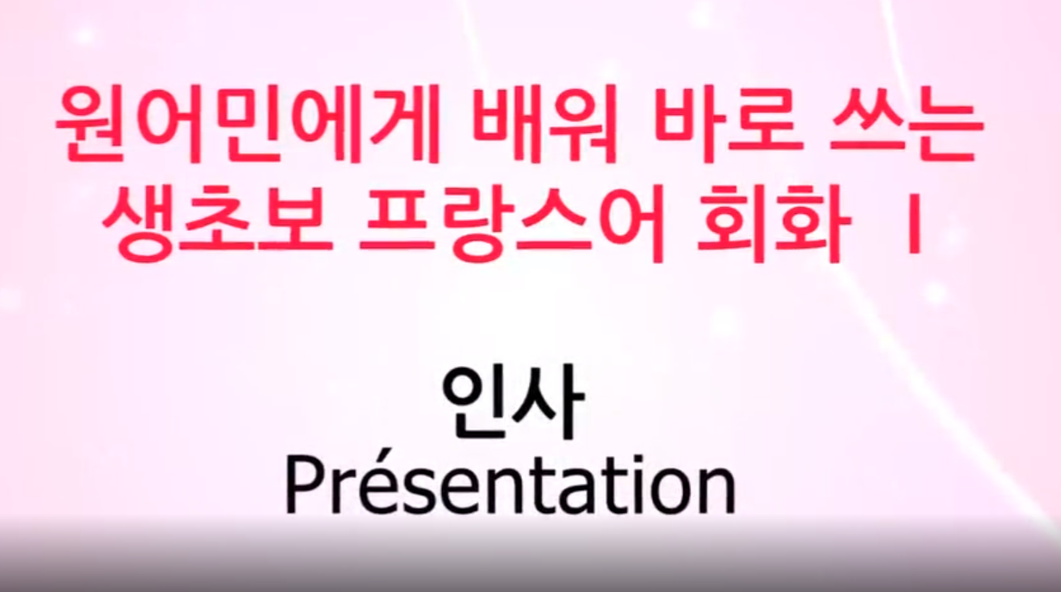 [벼락치기] 원어민에게 배워 바로 쓰는 생초보프랑스어회화